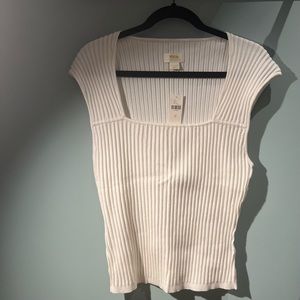 Maeve, XL cap sleeve ribbed shirt! NWT